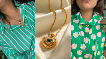 Emerald Heart Pendant for Women | Elegant Heart Pendant Online