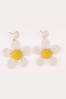 Rafia sunflower earrings