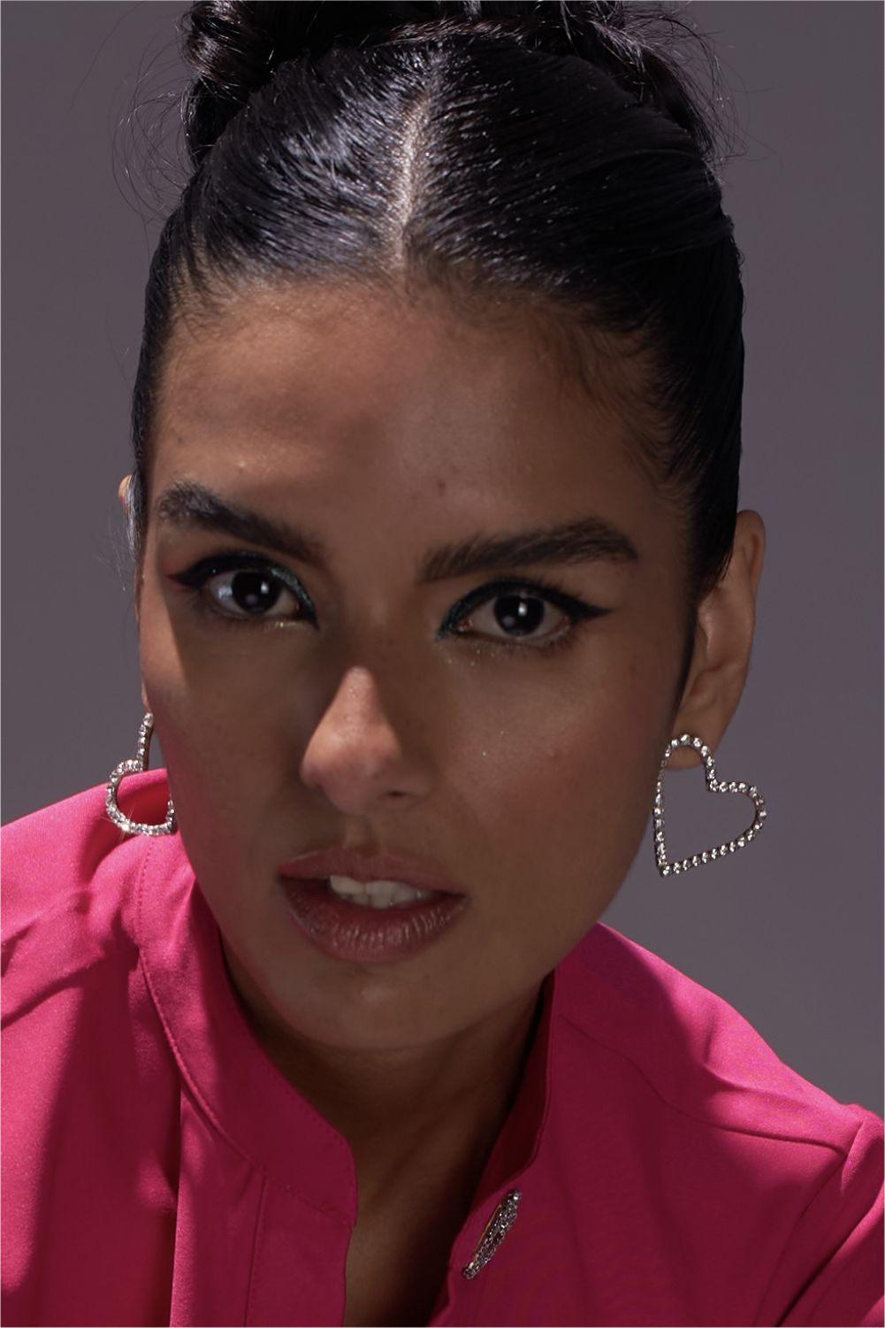 Silver sweetheart earrings Medium