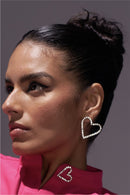 Silver sweetheart earrings Medium