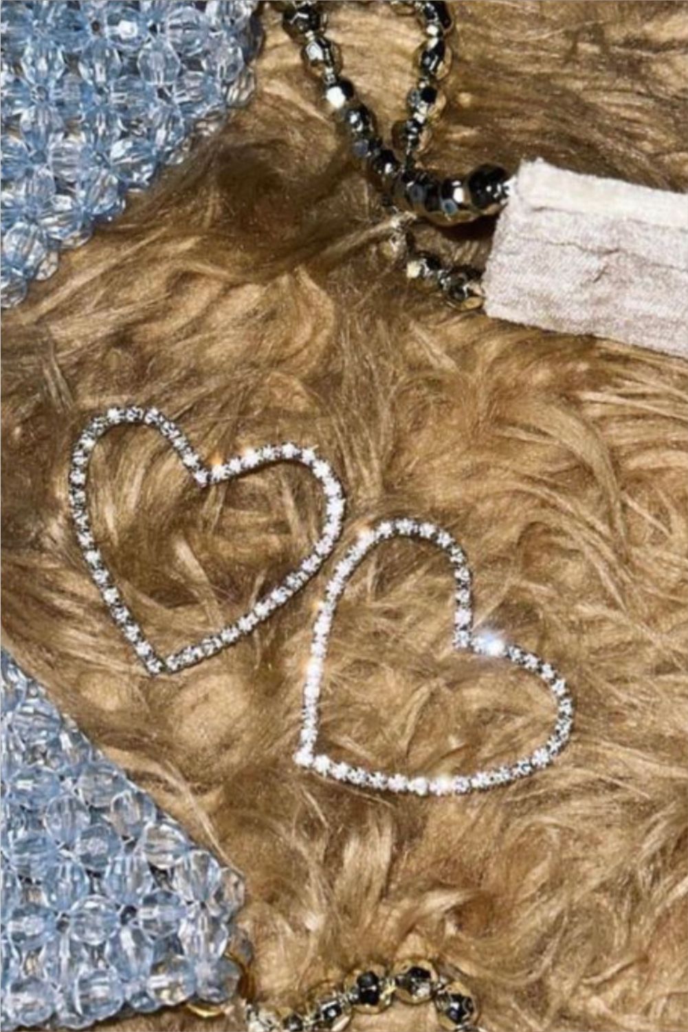 Silver sweetheart earrings big