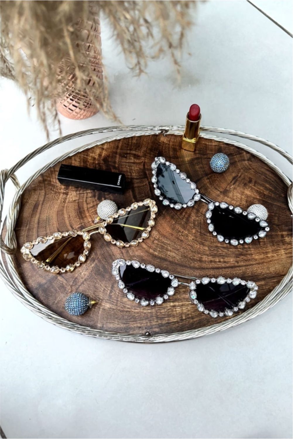 Kiara Sunglasses | Rhinestone Sunglasses for Stylish Look