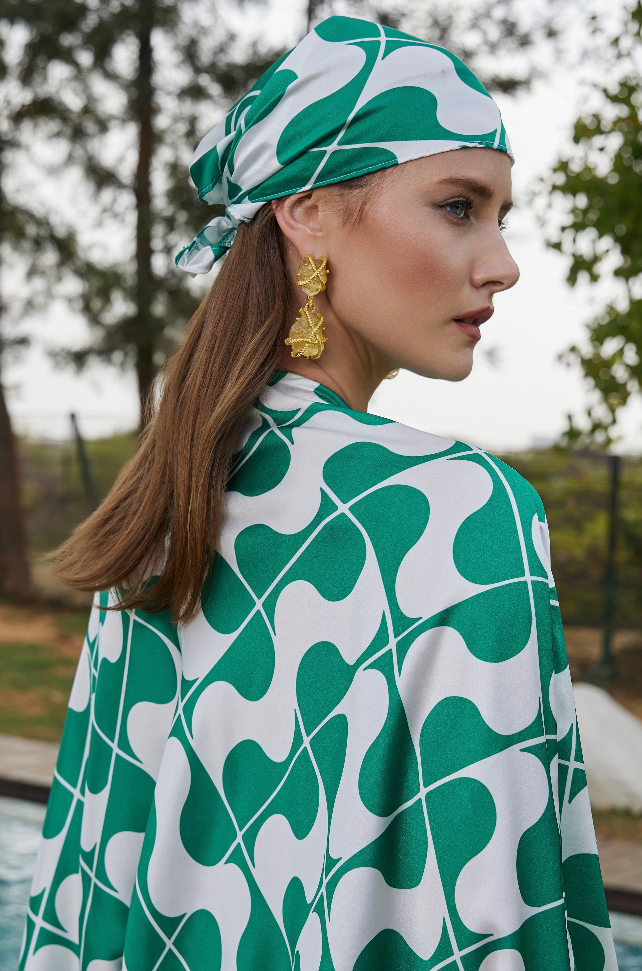 Roped Stone Earrings