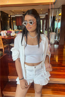 Flower On My Sleeves Floral Shirt for Women