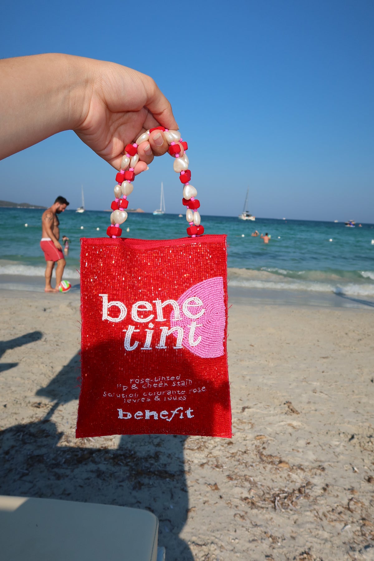Benetint Bag – Elegant Red Beaded Purse for Women