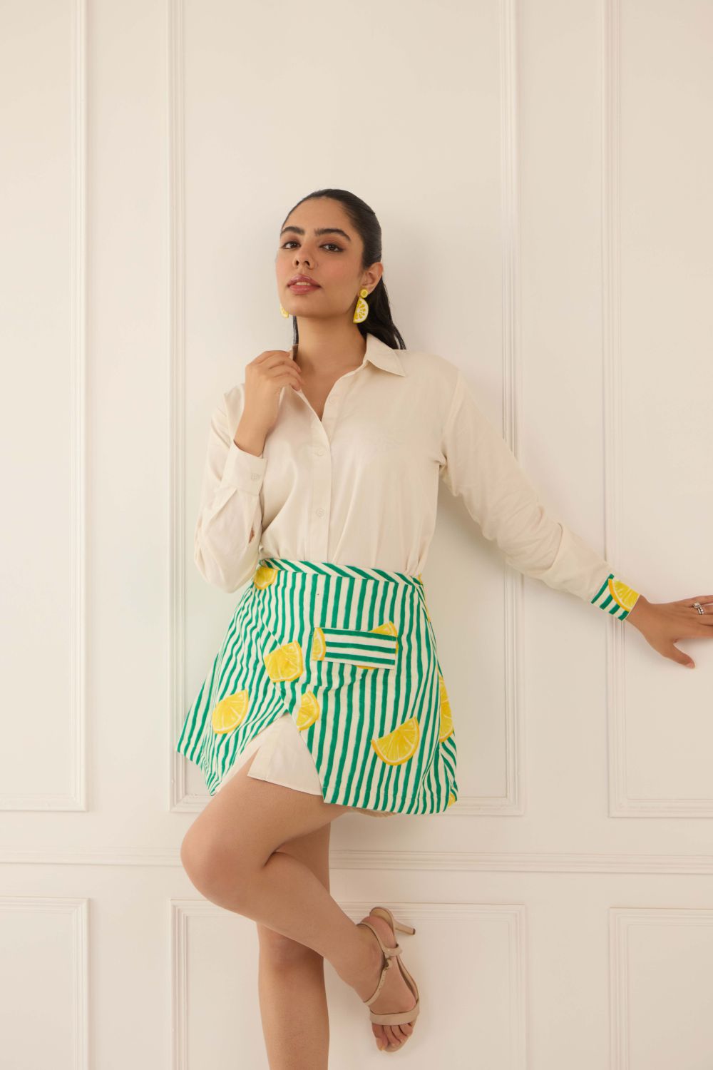 Citrus Skirt Co Ord Set for Summer Wear