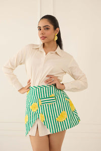 Citrus Skirt Co Ord Set for Summer Wear
