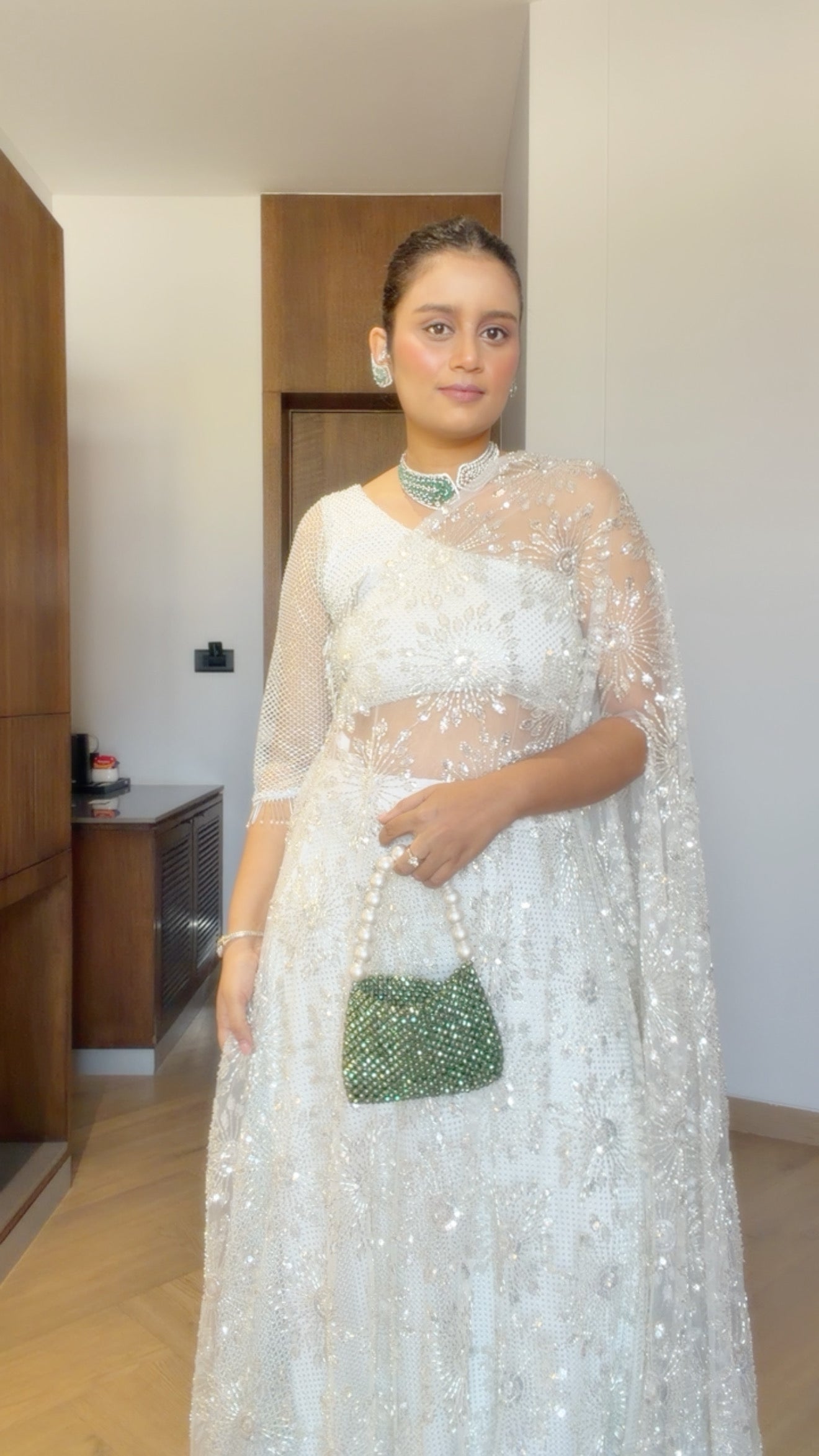 Emerald Green beaded purse