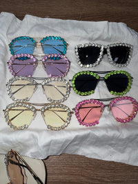 Shine Like a Moon – Trendy Stone Sunglasses for Women