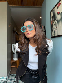 Shine Like a Moon – Trendy Stone Sunglasses for Women