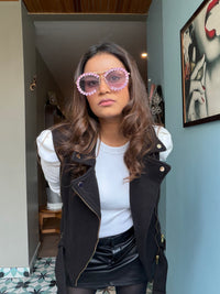 Shine Like a Moon – Trendy Stone Sunglasses for Women