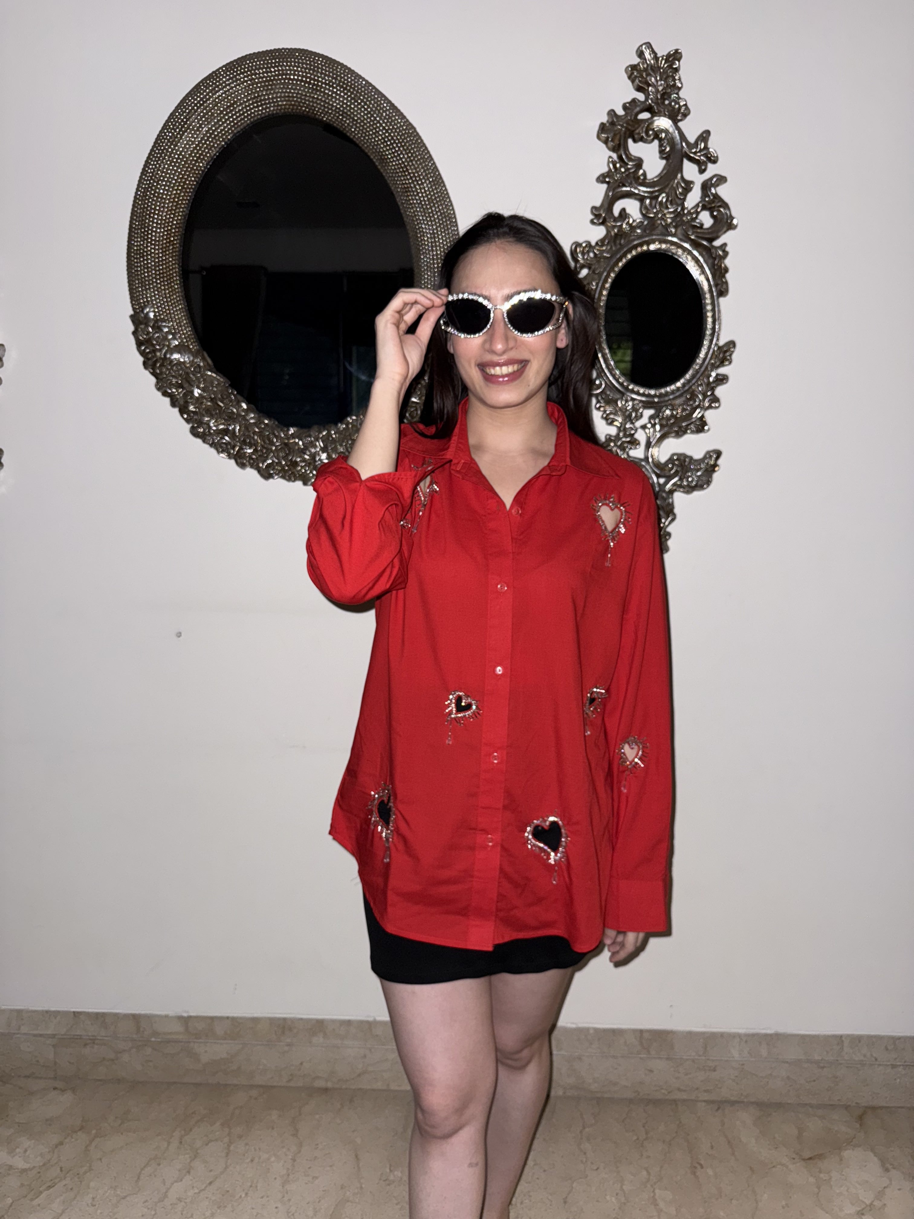 Valentines / Karwa Chauth Shirt – Long Sleeve Shirt for Valentines for Women