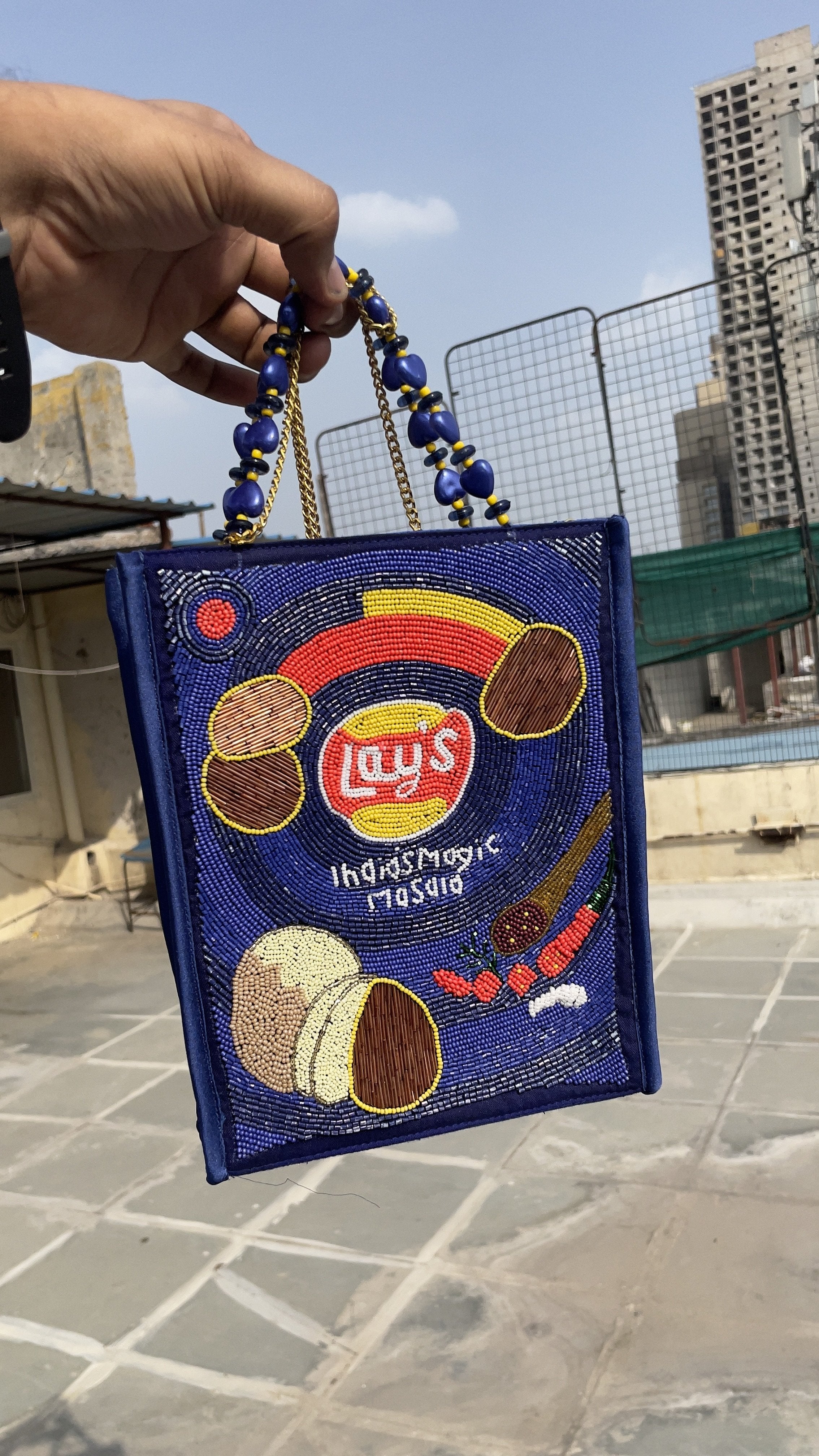 Blue Lays Bag – Elegant Blue Handbag for Women