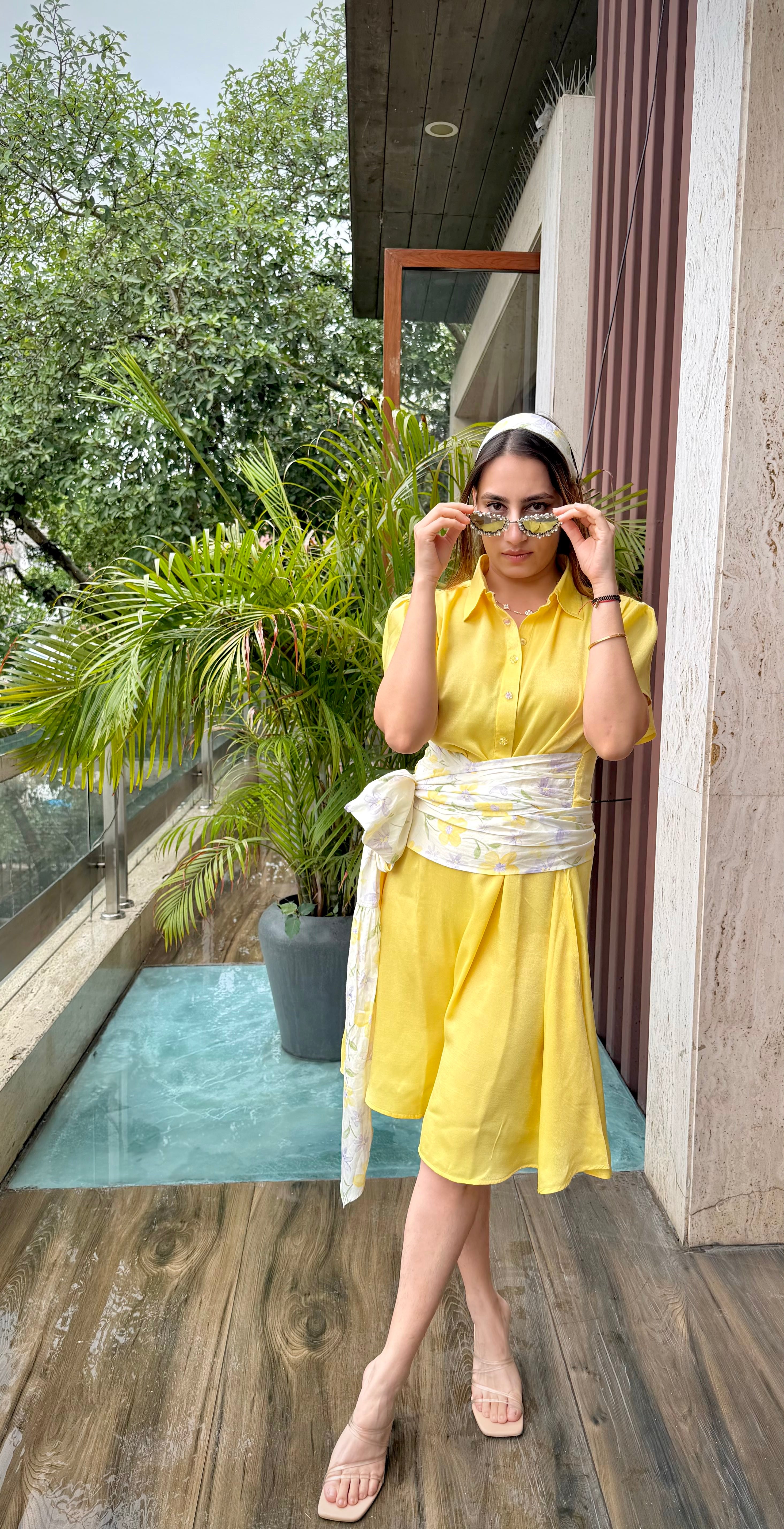 The Daisy Dress-Hair scarf included