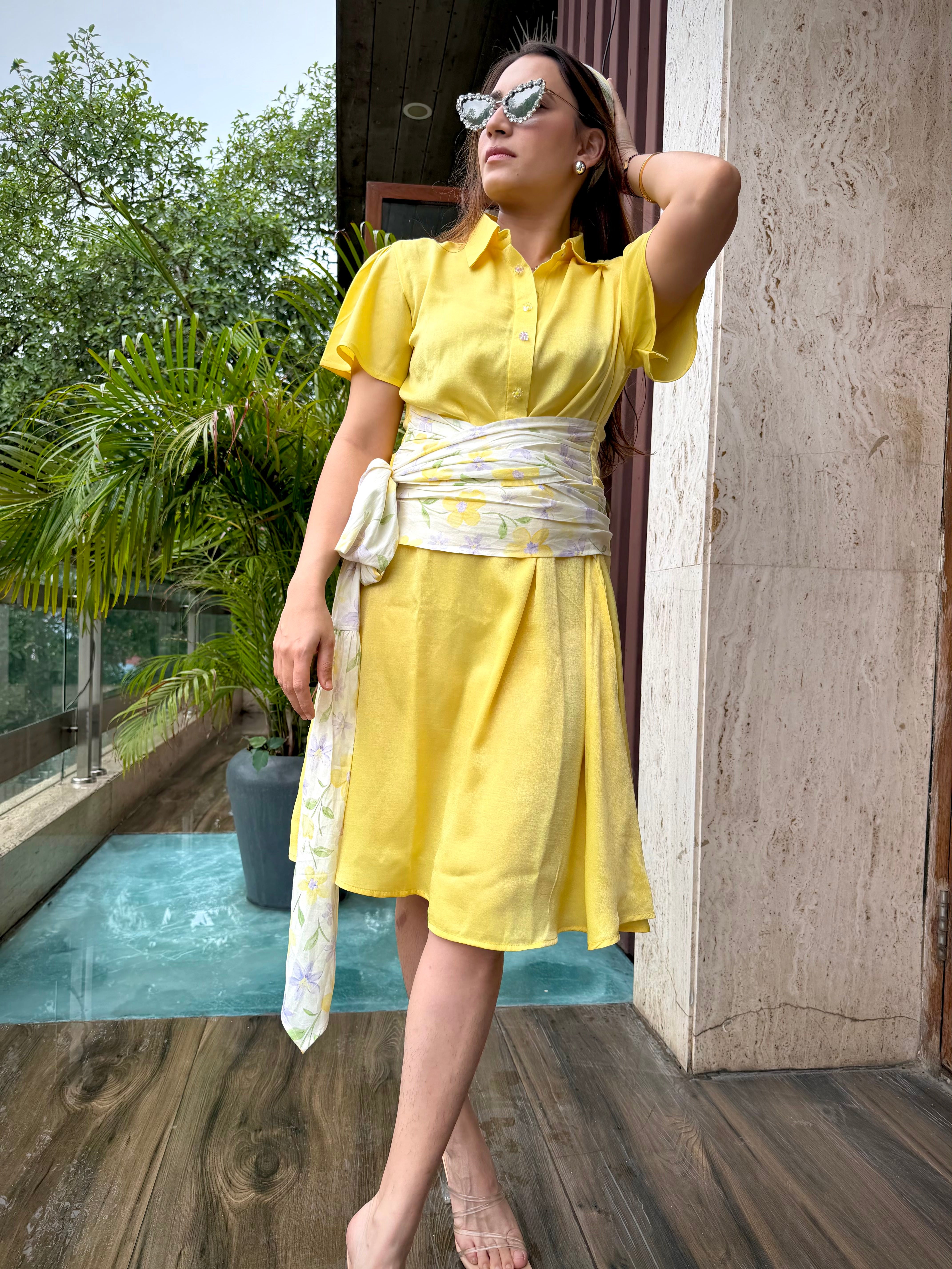 The Daisy Dress-Hair scarf included