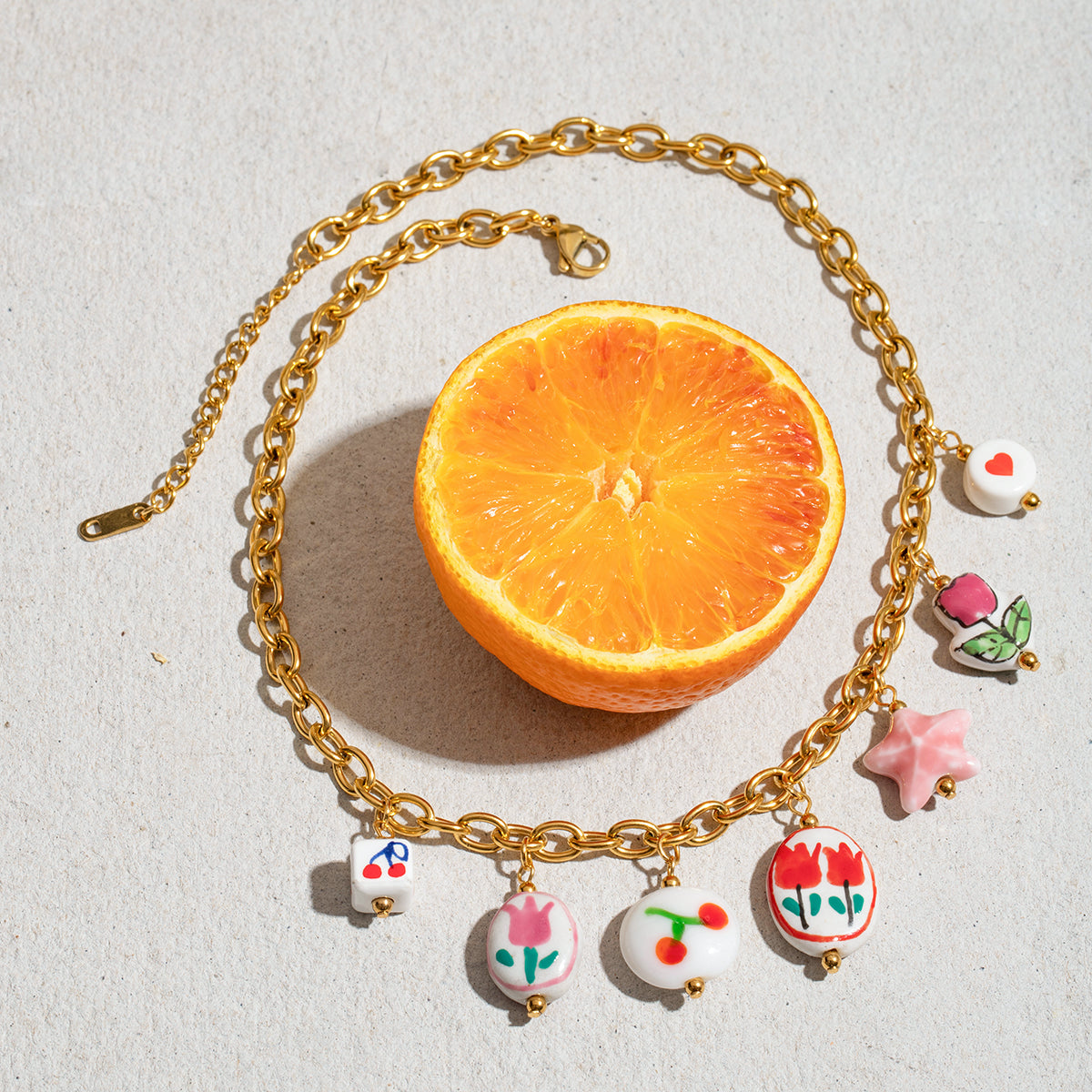 Katrina Necklace | Gold Plated Charm Necklace for Women