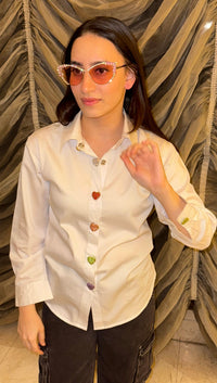Love Button Shirt – Stylish Romantic Wear for Everyday Fashion