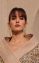 Triflora Earrings – Elegant Crystal Ball Studs Design