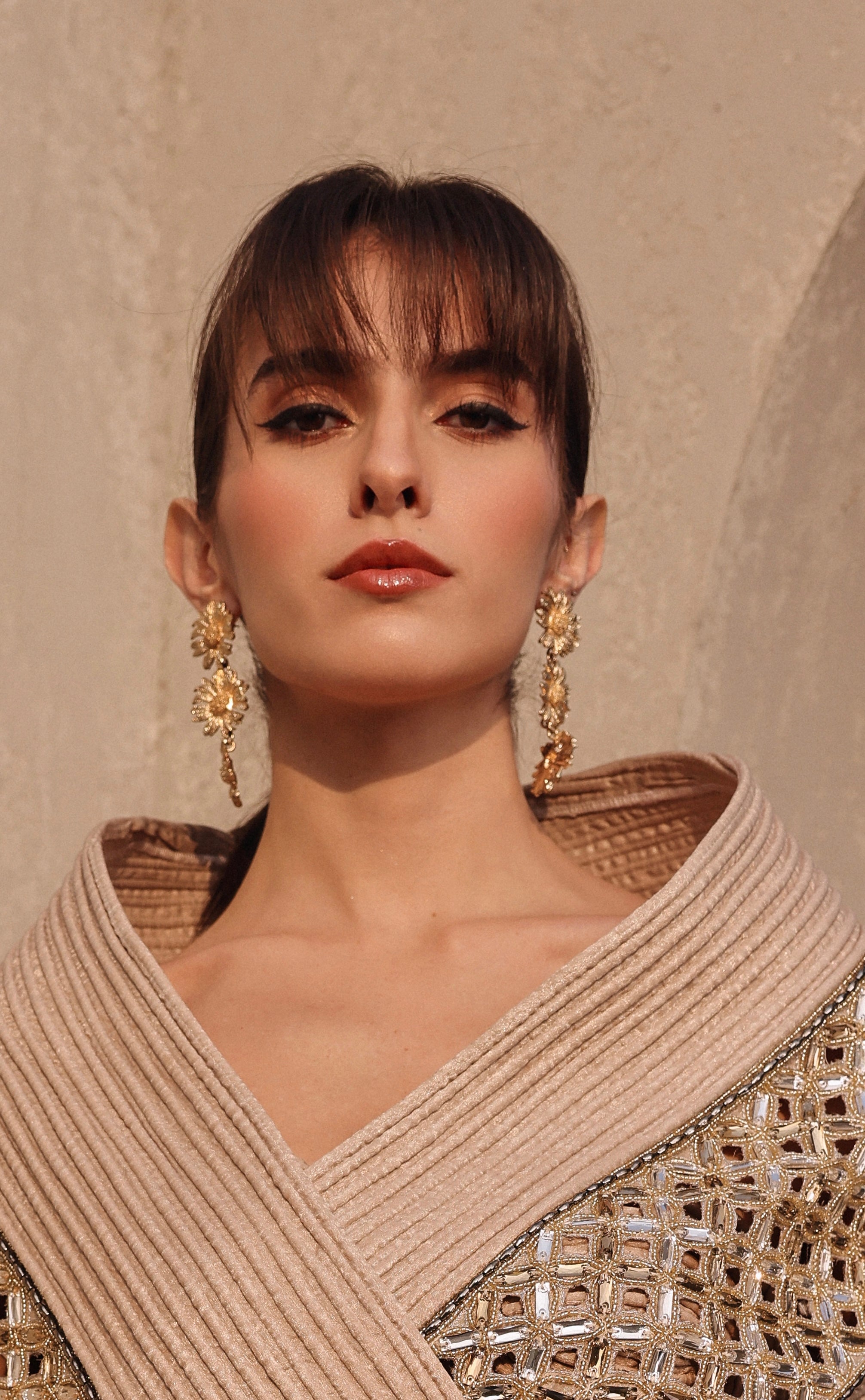 Triflora Earrings – Elegant Crystal Ball Studs Design