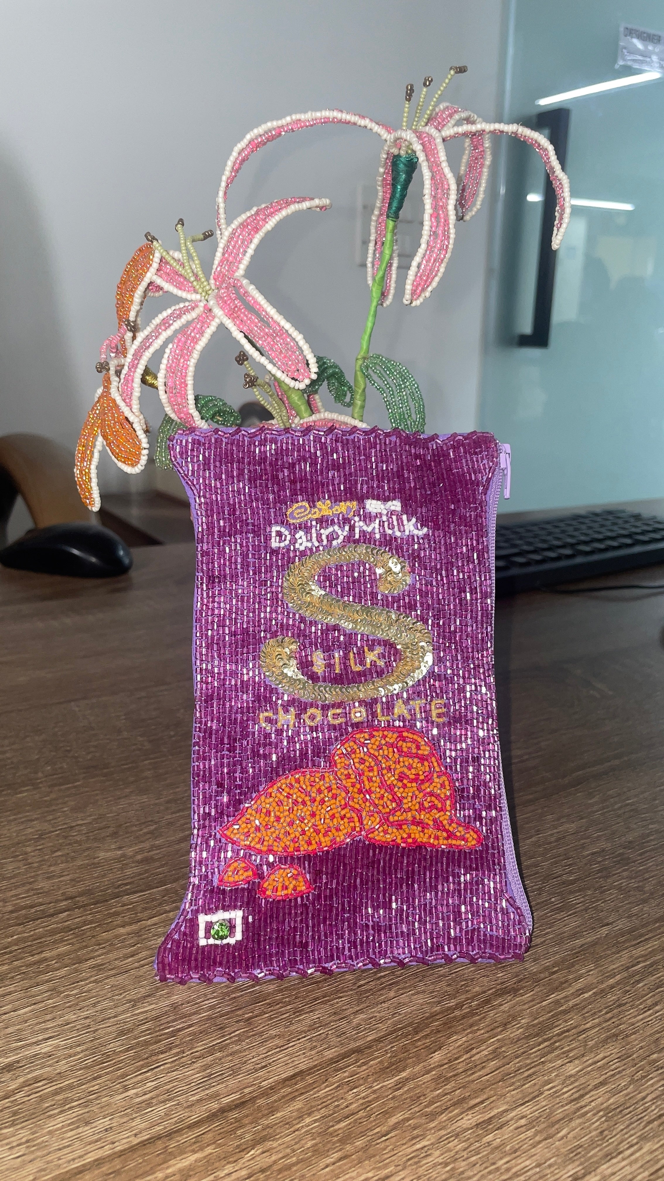 Dairy Milk Silk Pouch Cute Chocolate Style Purse