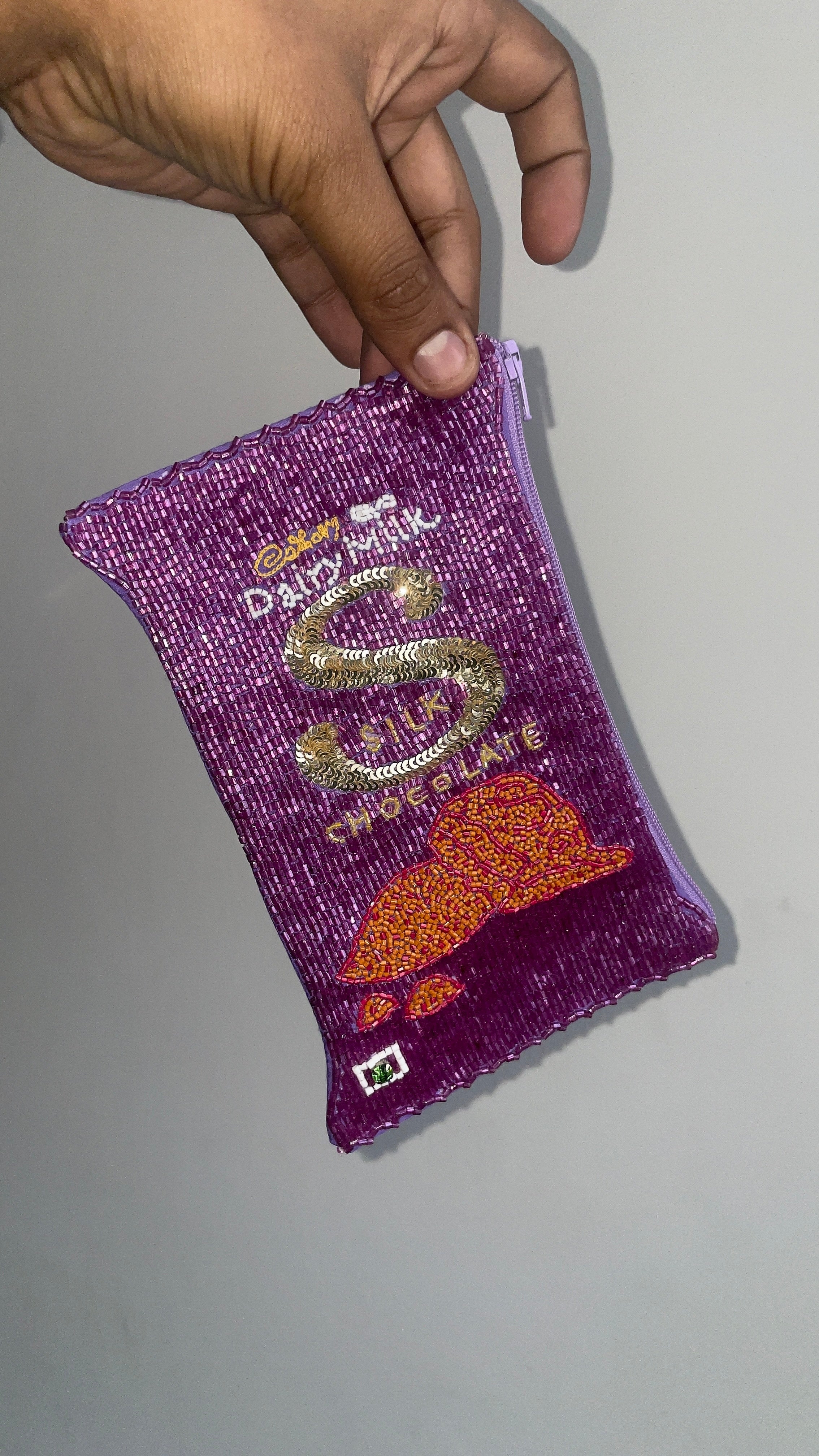 Dairy Milk Silk Pouch Cute Chocolate Style Purse