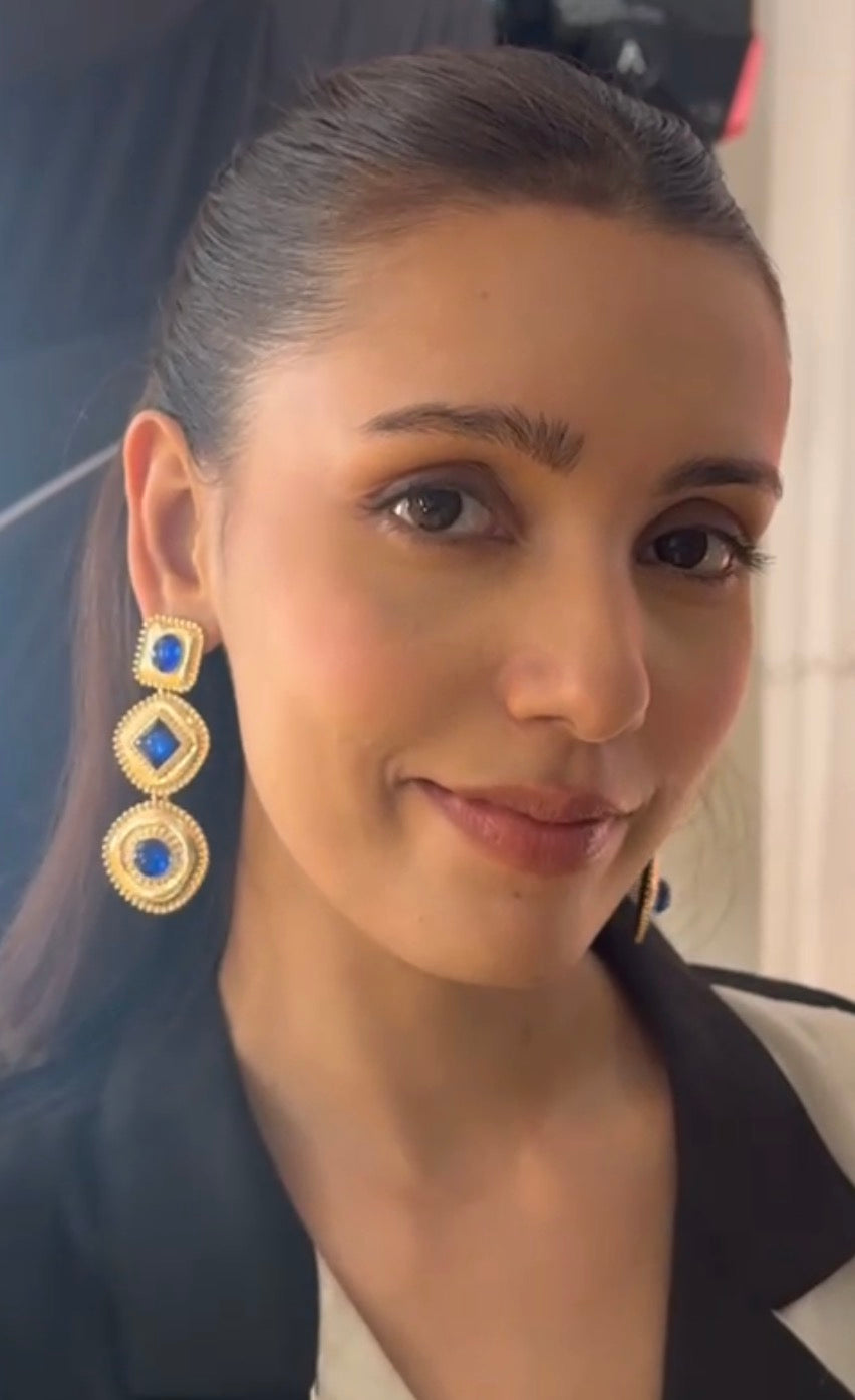 Royal Sapphire Statement Earrings