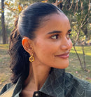 Geometric Hexagon Hoop Earrings