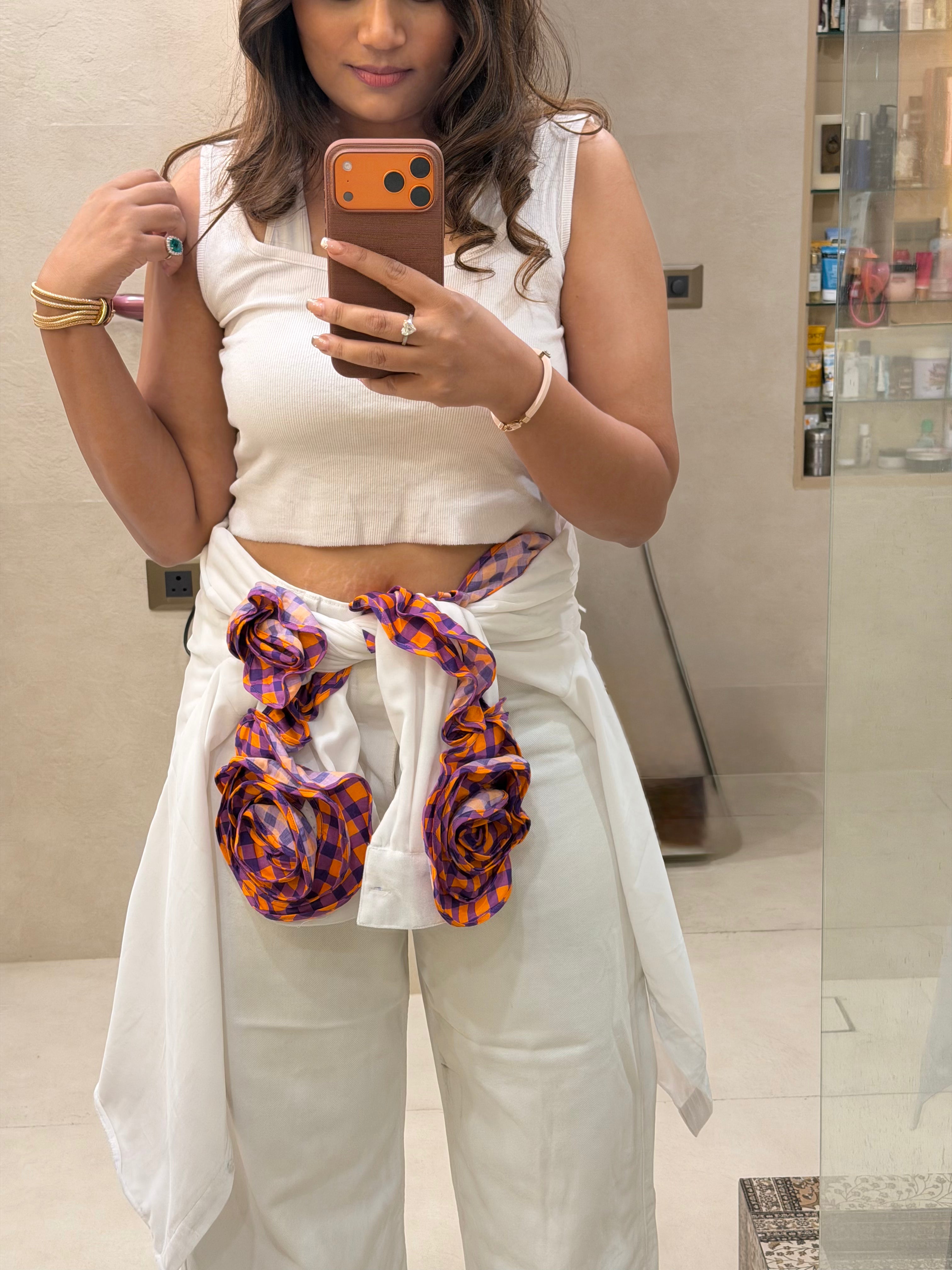 Flower On The Sleeves Full Sleeves – Elegant Floral Shirt Women