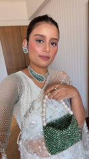 Emerald Green beaded purse