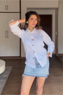 Love Button Shirt – Heart Button Shirt for Women