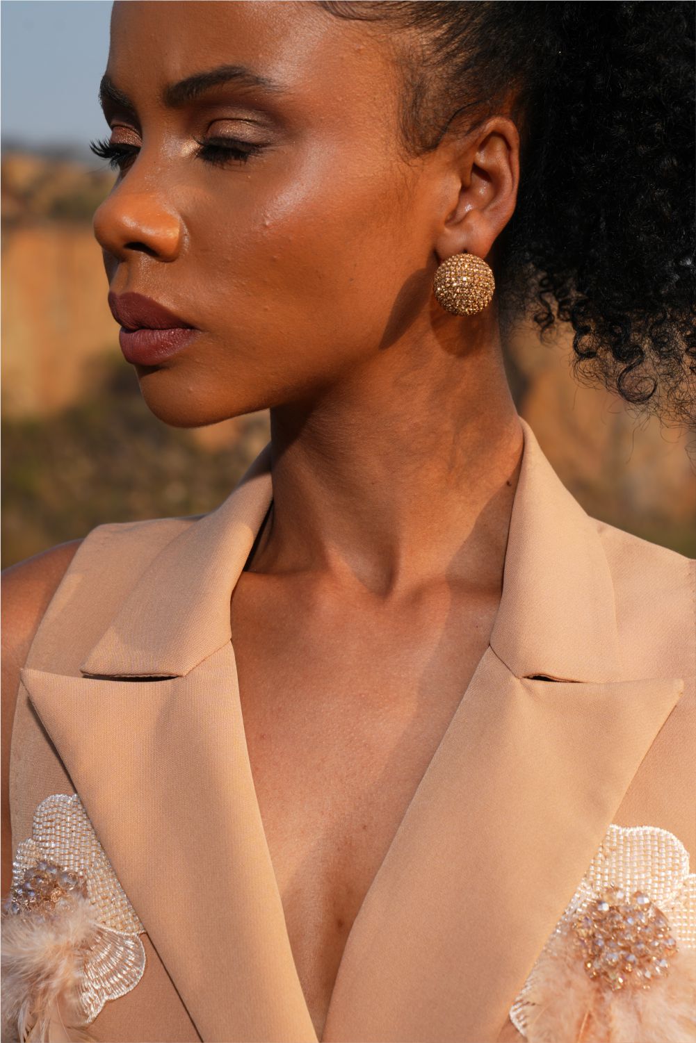 Golden disco balls shiny