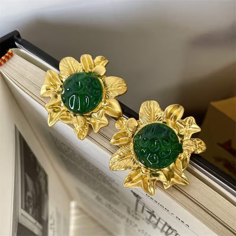 EMERALD FLORA EARRINGS