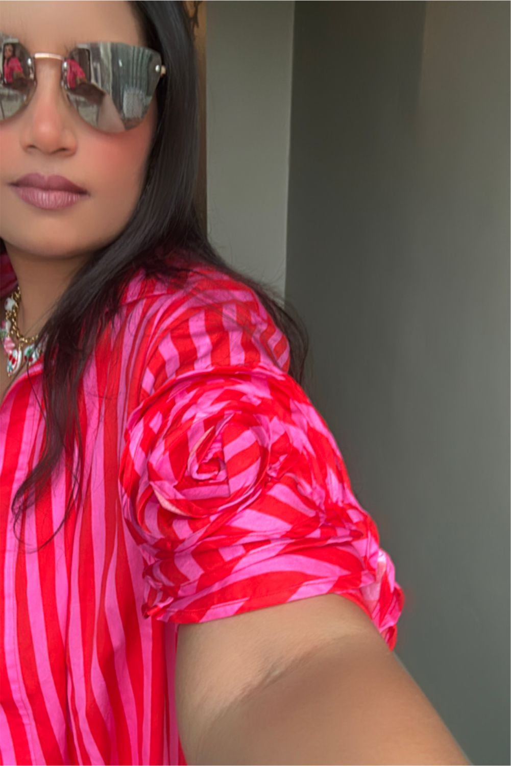 Flower On My Sleeves Floral Shirt for Women