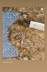 Silver sweetheart earrings big