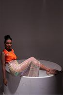 Knots & Crosses Orange Tank Top for Women