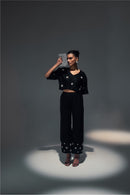 Flower Flies Black Coord Set for Women