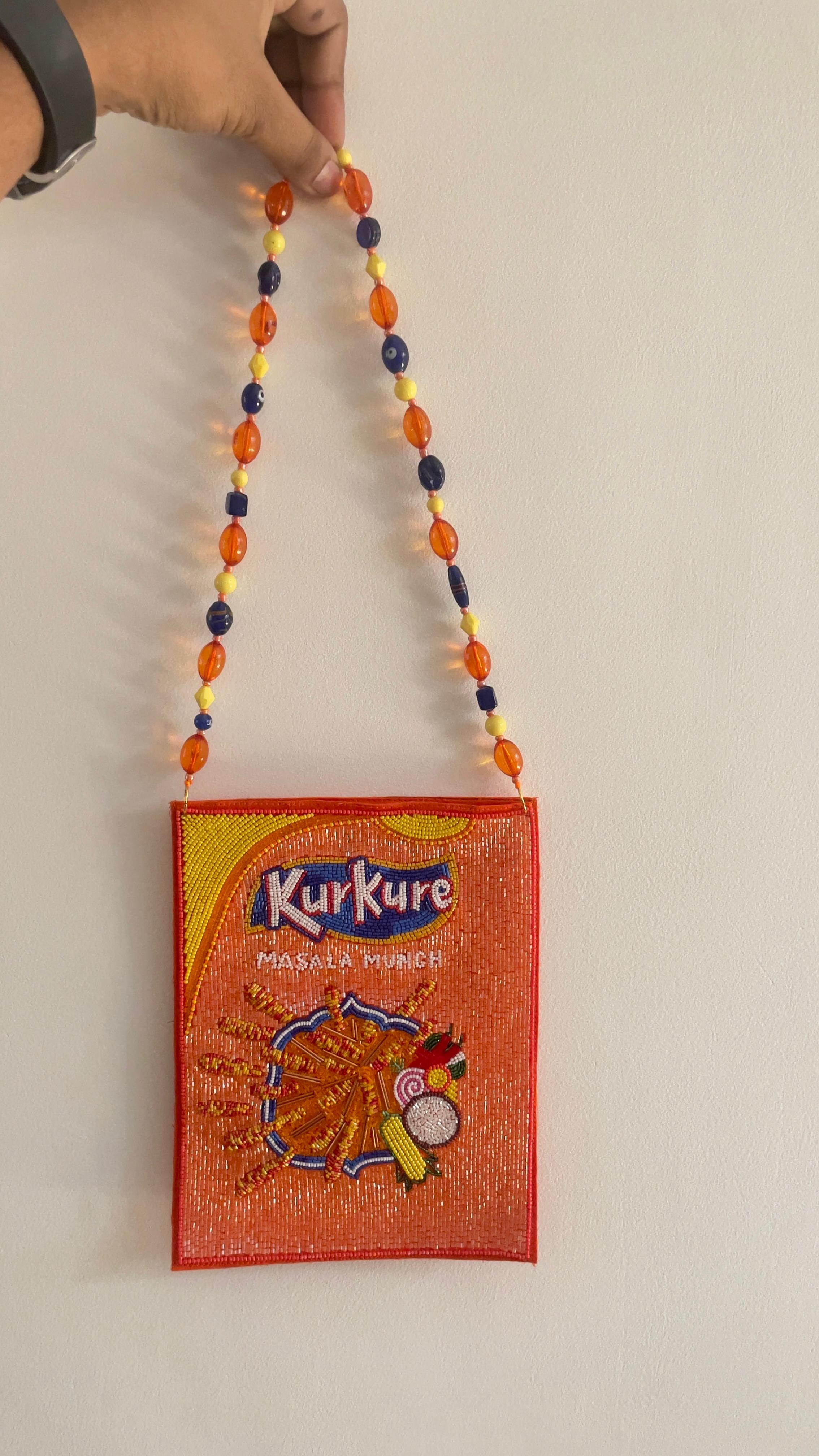 Kurkure Bags – Stylish Beaded Handbag for Women