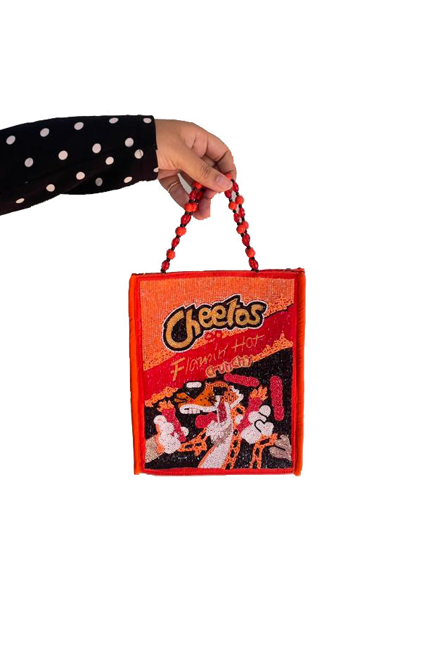 Cheetos Bag – Stylish Plush Bag & Beaded Pouch for Women