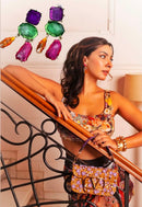 Rainbow Stones Earrings – Vibrant Multi Stone Statement Style
