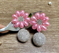 Floral Shape Stud Earrings – Blooming Disco Chic Accessory