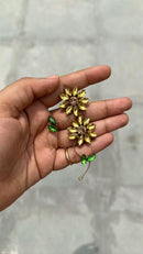 Sunflower Earrings With Stem
