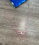 Just Go With The Bow pink earrings