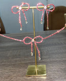 Just Go With The Bow Pink Choker