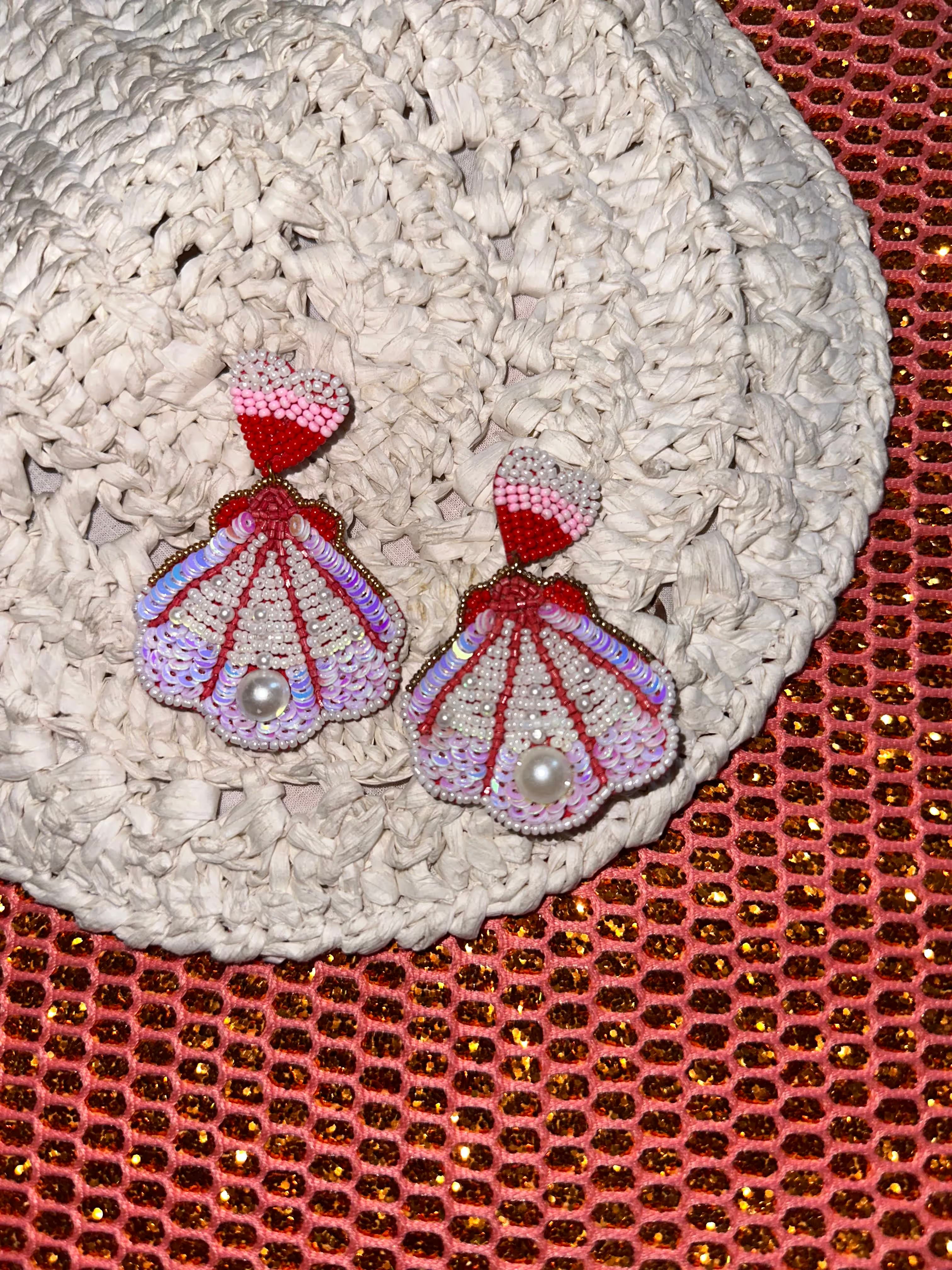 Shell for Her – Shell Dangle Beaded Earrings