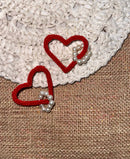 Red Heart Bead – Red Heart Dangler Earrings