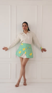 Citrus Skirt Co Ord Set for Summer Wear